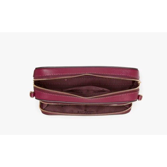 New Kate Spade Staci Dual Zip Around Crossbody Blackberry Preserves - Picture 5 of 5